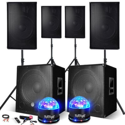 BM SONIC Syst&egrave;me Sonorisation Complet -  - Pack 4400W - 4 enceintes - Bluetooth/USB - 2x SUB 38cm