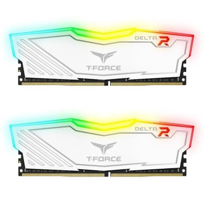 TEAM GROUP T-Force Delta RGB - 2 x 16 Go - DDR4 3200 MHz CL 16 - Blanc