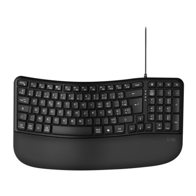 TNB T'nB ERGO - Clavier - USB-C - AZERTY - Fran&ccedil;ais - noir