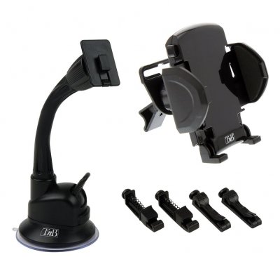 TNB T'nB  - Pack Support Ventouse et Chargeur Allume-cigares 3 en 1 Universel