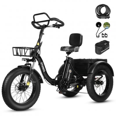 ESKUTE T302 Pro V&eacute;lo &eacute;lectrique 250W Moteur 48V 20.8Ah Batterie 20'' accessoires - Noir