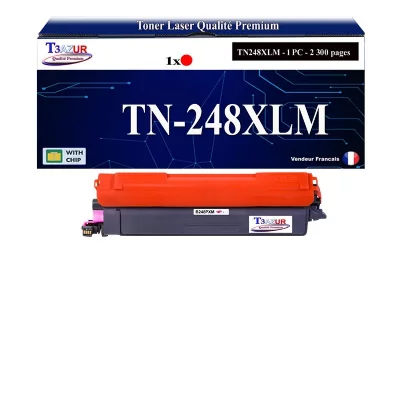 T3AZUR  -Toner compatible avec Brother DCP-L3515CDW DCP-L3520CDW TN248 XL Magenta