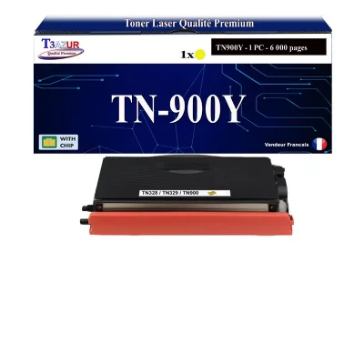 T3AZUR  -Toner compatible avec Brother HL-L9200CDWT HL-L9300CDWTT MFC-L9550CDWT TN900 Jaune