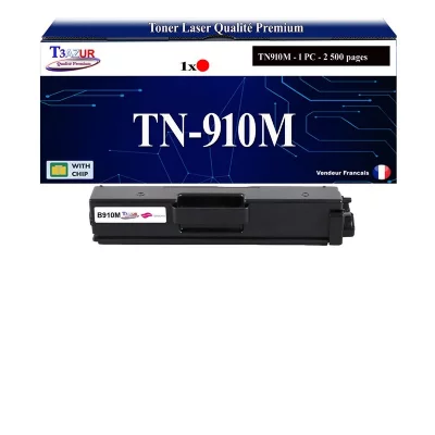 T3AZUR  -Toner compatible avec Brother HL-L9310CDW, HL-L9310CDWT HL-L9310CDWTT TN910 Magenta