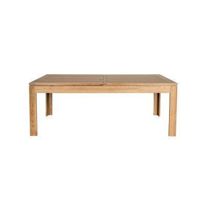 Table &agrave; allonges centrales bois ch&ecirc;ne clair massif l200 &agrave; 280 - boston