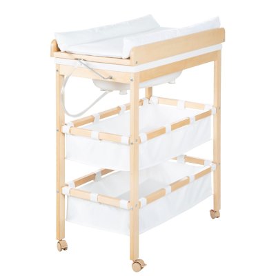 ROBA Table &agrave; Langer baignoire rabattable  avec paniers