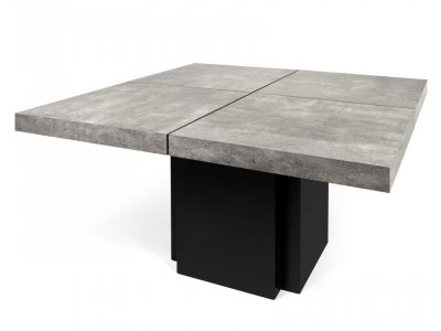 Table &agrave; manger dusk 130 - b&eacute;ton et noir - temahome 9500.613234