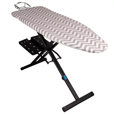 KITCHEN MOVE Table &Agrave; Repasser Pliable Clever Noir Aluminium 137x45cm