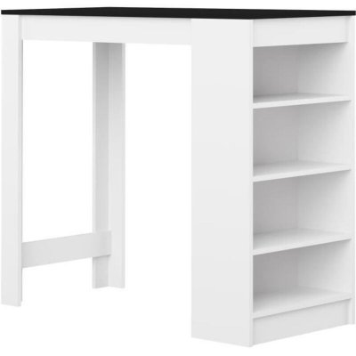 Table bar noire et blanche Aravis - TEMAHOME