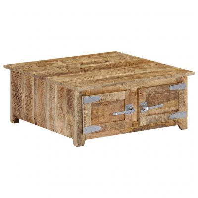 Table Basse 70x70x30 Cm Bois De Manguier Solide Vidaxl