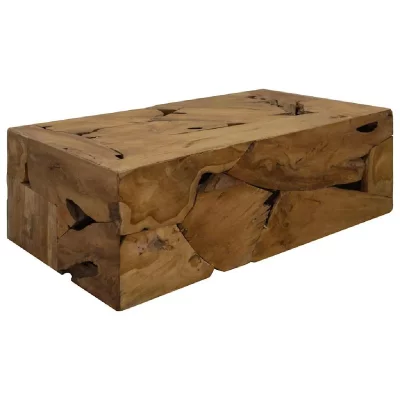 Table basse 90x50x30 cm Teck v&eacute;ritable Marron vidaXL - Brun