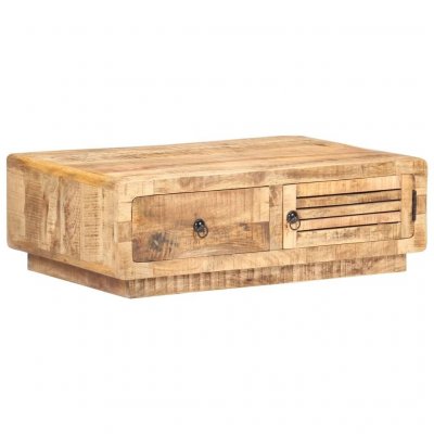 Table Basse 90x60x29 Cm Bois De Manguier Brut Vidaxl