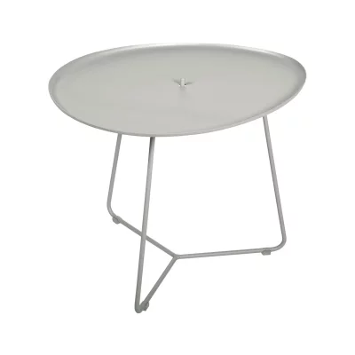 Table basse &agrave; plateau amovible Cocotte FERMOB Gris Argile