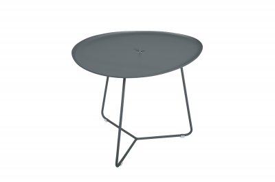 FERMOB Table basse &agrave; plateau amovible Cocotte  Gris Orage