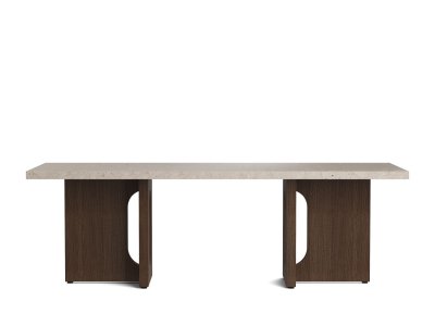 Table basse Androgyne - Pierre Kunis Breccia - Ch&ecirc;ne, teint&eacute; fonc&eacute;