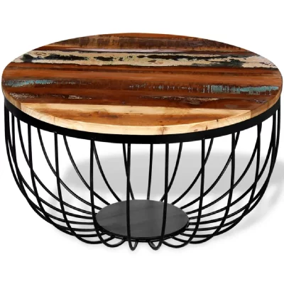 Table basse Bois de r&eacute;cup&eacute;ration massif vidaXL - Multicolore