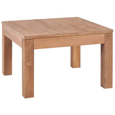 Table basse bois de teck et finition naturelle 60 x 60 x 40 cm