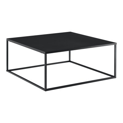 Table Basse Carr&eacute;e Lebus 38 x 85 x 85 cm Noir Mat [en.casa]