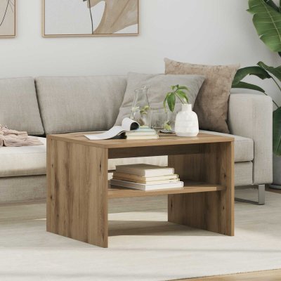 Table Basse Ch&ecirc;ne Artisanal 60 X 50 X 40 Cm Bois D'ing&eacute;nierie Vidaxl