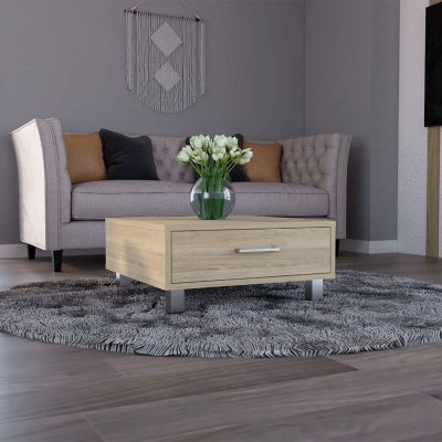 Table basse de couleur caramel fabriqu&eacute;e en agglom&eacute;r&eacute; Beijing TuHome