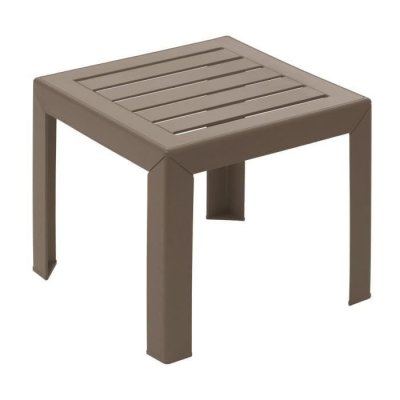 GROSFILLEX Table basse de jardin 40x40x35 cm r&eacute;sine taupe MIAMI