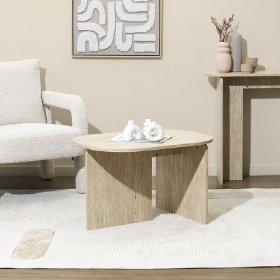 Table Basse Design Pietra 72cm Beige