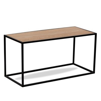Table Basse Design Rectangulaire Industriel Moderne Bois - Noir