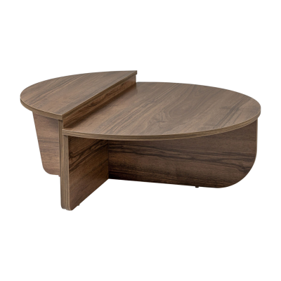 Table basse design restine l90cm bois fonc&eacute; Restine