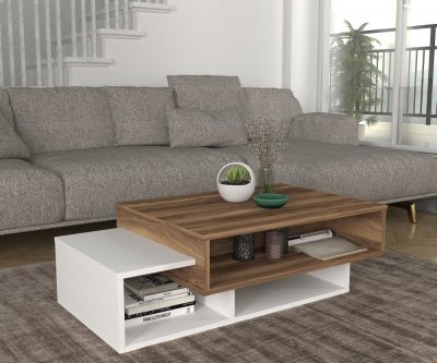 Table basse design scandinave marron