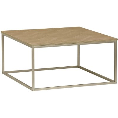 Table basse effet bois d&eacute;cor chevrons