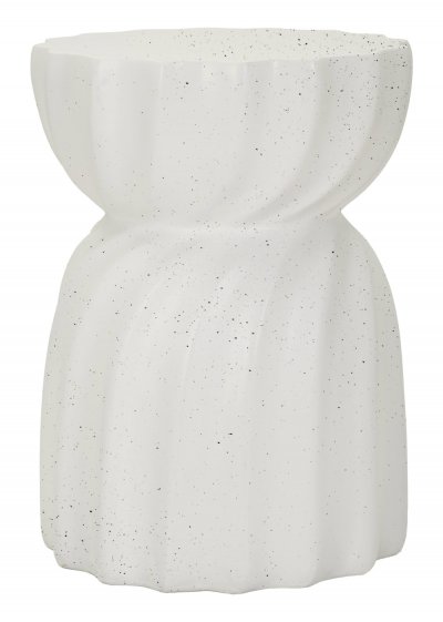 Table basse en magn&eacute;sium blanc, &oslash; 36 x 47,5 cm