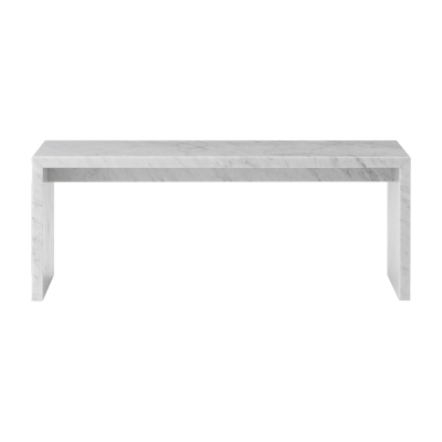 Table basse en marbre carrara 100 x 38 cm Plinth Bridge - Audo