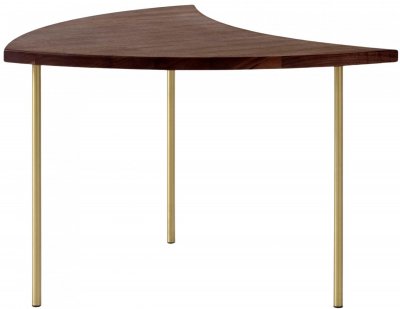 Table basse en noyer et pieds laiton Pinwheel HM7-&tradition