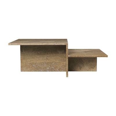 Table basse en travertin beige 55 x 108 cm Distinct - Ferm Living
