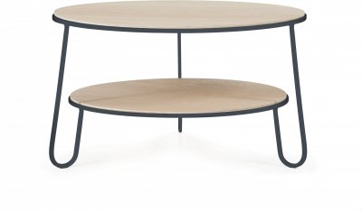 Table basse Eug&eacute;nie 70 cm ch&ecirc;ne gris ardoise - Hart&ocirc;