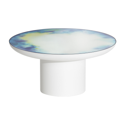 Table basse - FRANCIS L &Oslash; 75 x H 36 cm Aquarelle bleu-jaune