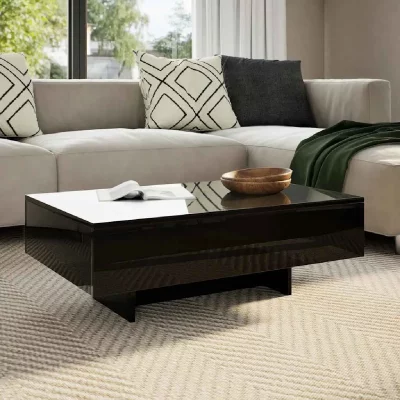 Table basse Haute brillance Noir Vidaxl Noir