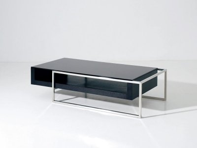 Table basse ""Julie"" - 130 x 63.8 x 33.7 cm - Noir