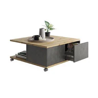 Table basse mobile Ch&ecirc;ne artisanal - Multicolore - FMD