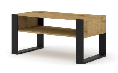 Table basse MONDI 100 x 50 cm ch&ecirc;ne artisanal