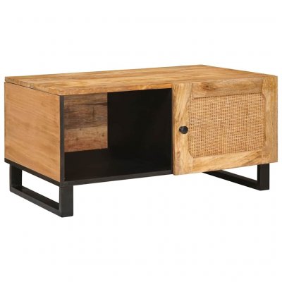 Table Basse Naturel 80 X 50 X 40 Cm Bois De Mangue Massif Vidaxl