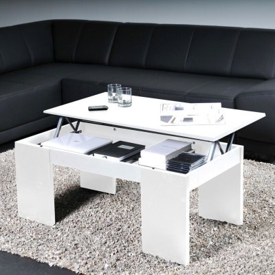 Table basse NEWTON 100x50cm / Blanc
