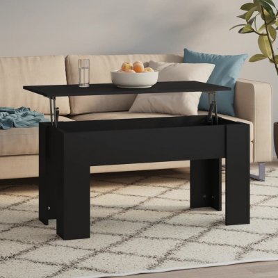 Table Basse Noir 101x49x52 Cm Bois D'ing&eacute;nierie Vidaxl