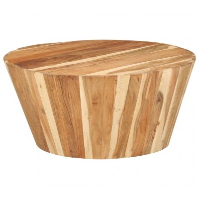 Table Basse &Oslash;65x31 Cm Bois D'acacia Solide Vidaxl