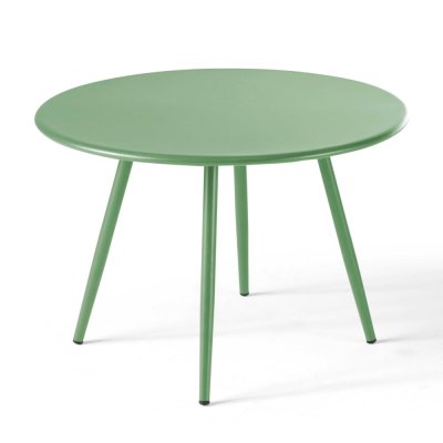 Table basse ronde en m&eacute;tal vert cactus - Palavas - Vert