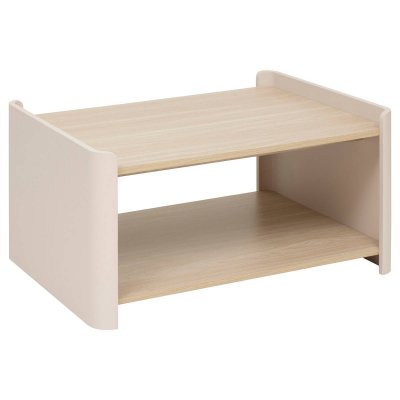 Table Basse Roundy Blanc Ivoire Et Bois - 5five