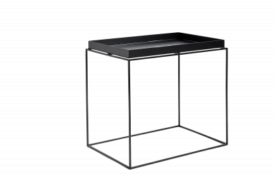 Table basse - TRAY Acier L 40cm x P 60cm x H 54cm Noir