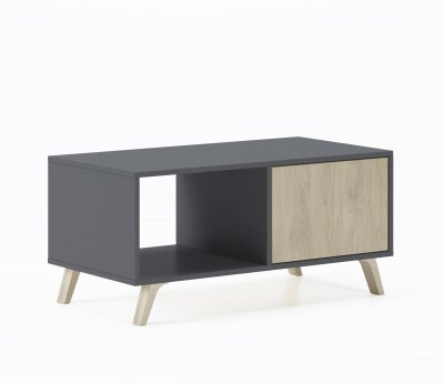 Table basse wind gris anthracite-puccini, 92x50x45cm