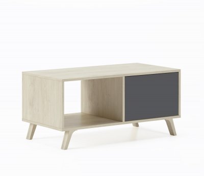 Table basse wind puccini-gris anthracite, 92x50x45cm