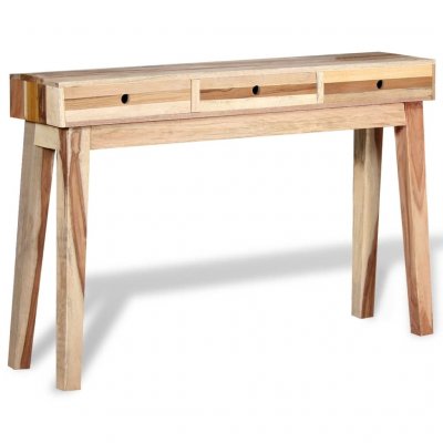 Table Console Table de Pr&eacute;sentation Bois de R&eacute;cup&eacute;ration Massif